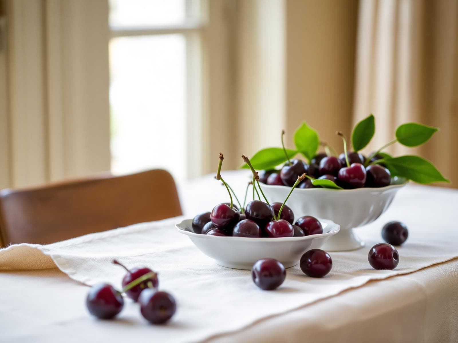 Bol de cerises fraiches